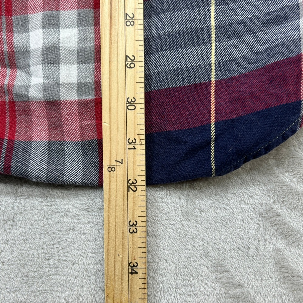 Vintage Chaps Ralph Lauren Button Down Shirt Mens XL Blue Red Plaid Long Sleeve - Picture 7 of 9